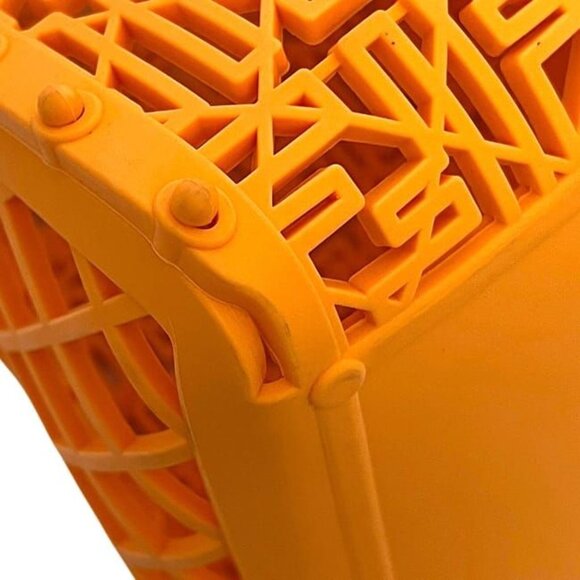 Fendi Bucket Bag Orange Peekaboo Forty 8 7 Va593 - Picture 9 of 10